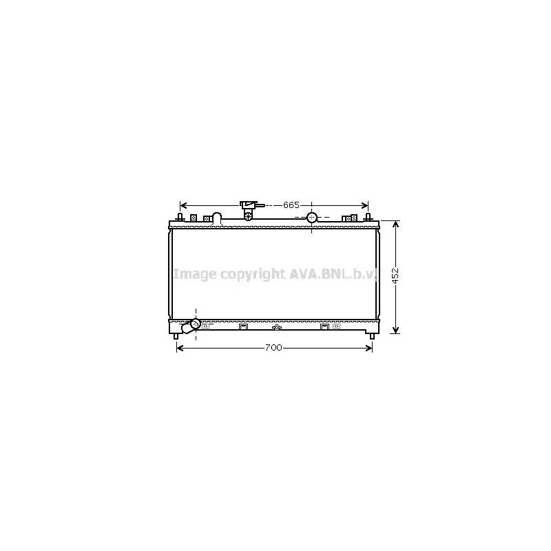 Radiateur, refroidissement du moteur AVA QUALITY COOLING MZ2226