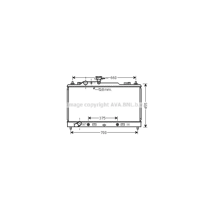 Radiateur, refroidissement du moteur AVA QUALITY COOLING MZ2228