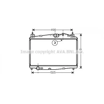 Radiateur, refroidissement du moteur AVA QUALITY COOLING MZ2229