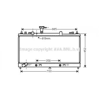 Radiateur, refroidissement du moteur AVA QUALITY COOLING MZ2230