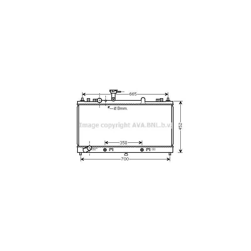 Radiateur, refroidissement du moteur AVA QUALITY COOLING MZ2230