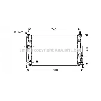Radiateur, refroidissement du moteur AVA QUALITY COOLING MZ2237