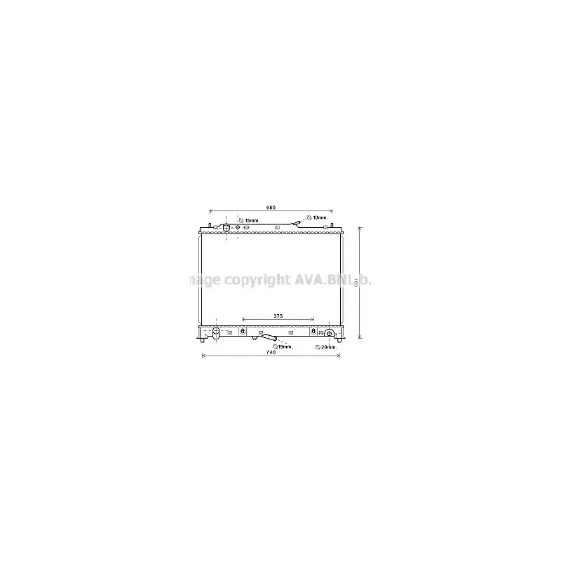 Radiateur, refroidissement du moteur AVA QUALITY COOLING MZ2245
