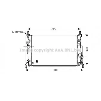 Radiateur, refroidissement du moteur AVA QUALITY COOLING MZ2246