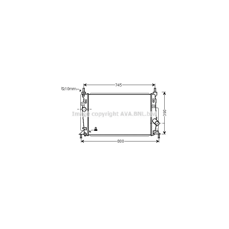 Radiateur, refroidissement du moteur AVA QUALITY COOLING MZ2246