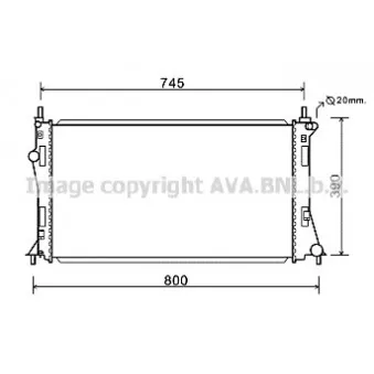 Radiateur, refroidissement du moteur AVA QUALITY COOLING MZ2249