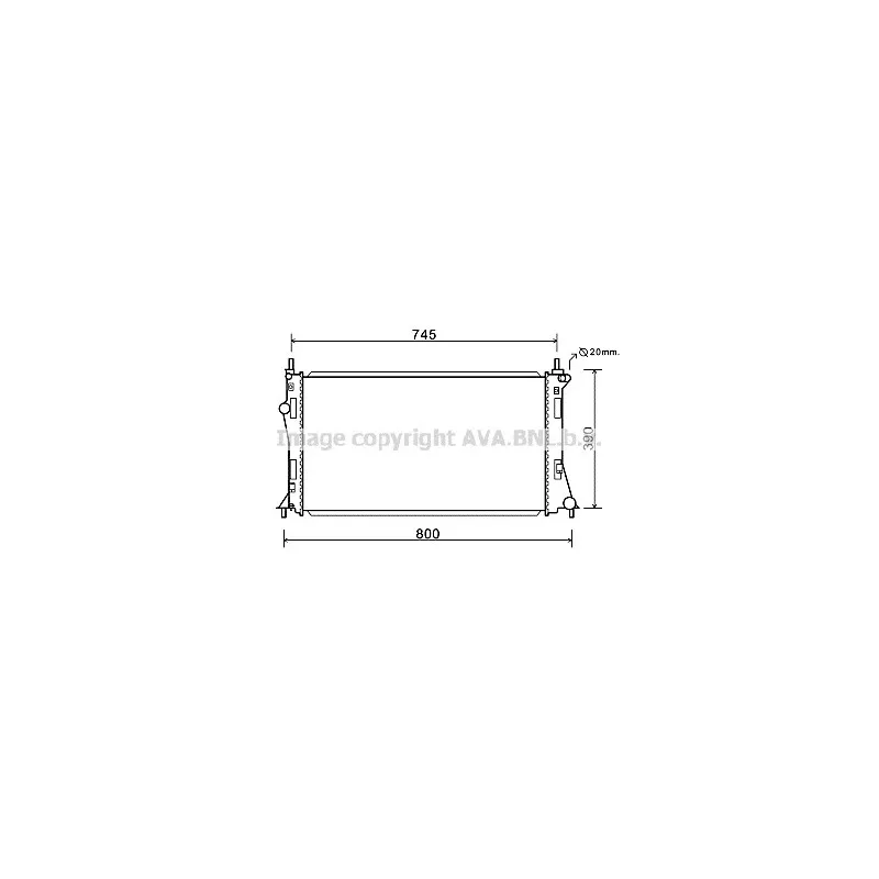 Radiateur, refroidissement du moteur AVA QUALITY COOLING MZ2249