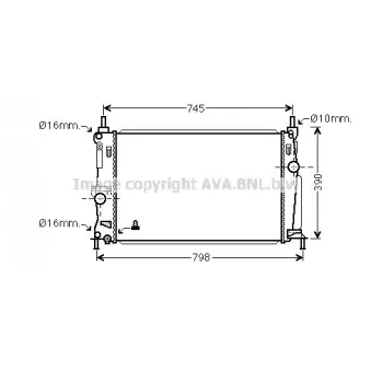 Radiateur, refroidissement du moteur AVA QUALITY COOLING MZ2254