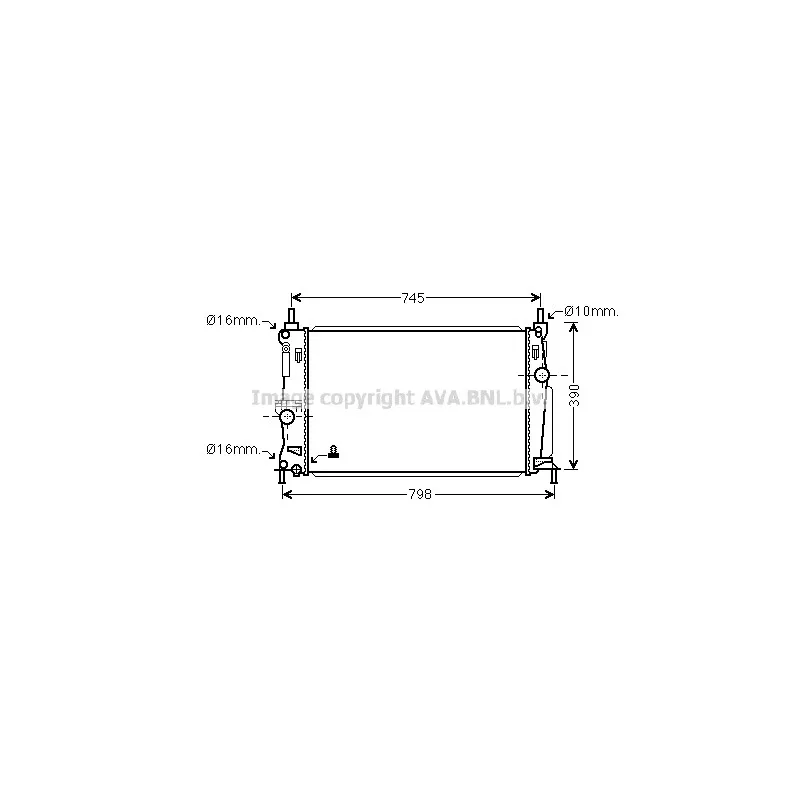 Radiateur, refroidissement du moteur AVA QUALITY COOLING MZ2254