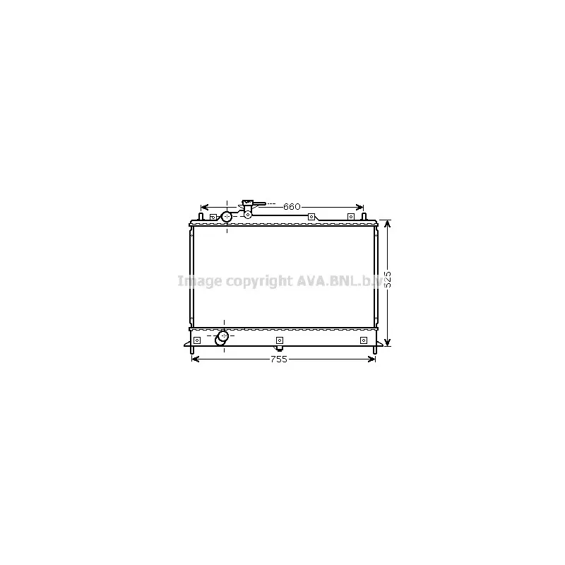Radiateur, refroidissement du moteur AVA QUALITY COOLING MZ2255