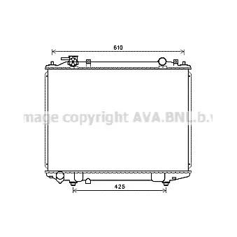 Radiateur, refroidissement du moteur AVA QUALITY COOLING MZ2258