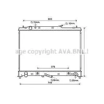 Radiateur, refroidissement du moteur AVA QUALITY COOLING MZ2263