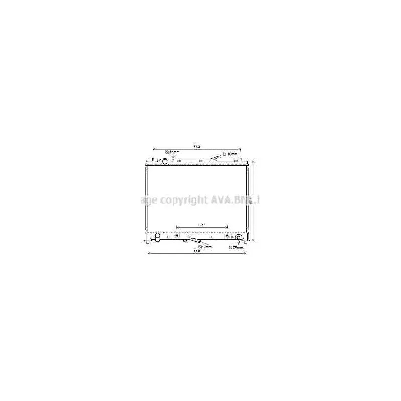 Radiateur, refroidissement du moteur AVA QUALITY COOLING MZ2263