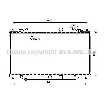 Radiateur, refroidissement du moteur AVA QUALITY COOLING MZ2269