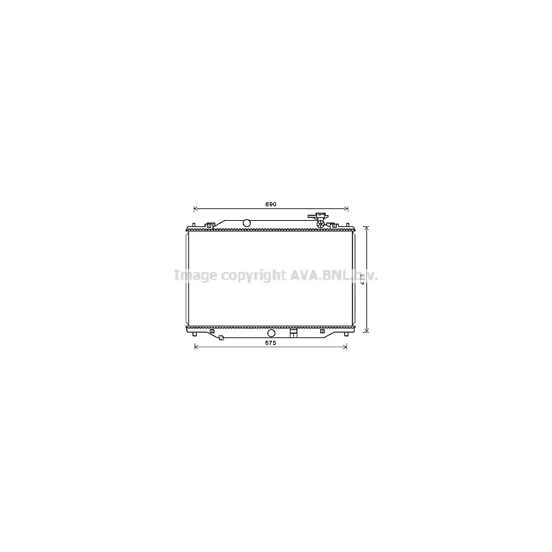 Radiateur, refroidissement du moteur AVA QUALITY COOLING MZ2270