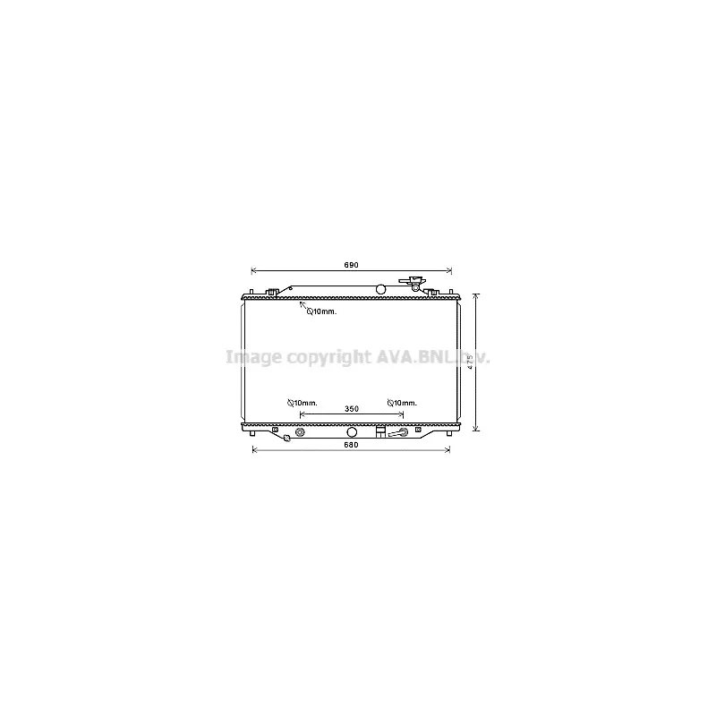 Radiateur, refroidissement du moteur AVA QUALITY COOLING MZ2274