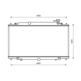 Radiateur, refroidissement du moteur AVA QUALITY COOLING MZ2280