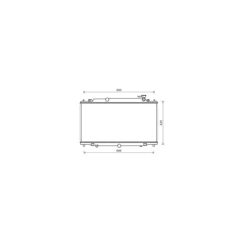 Radiateur, refroidissement du moteur AVA QUALITY COOLING MZ2280