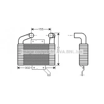 Intercooler, échangeur AVA QUALITY COOLING MZ4189