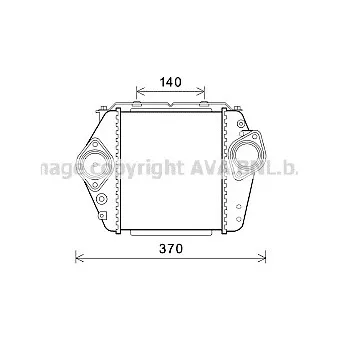 Intercooler, échangeur AVA QUALITY COOLING MZ4244
