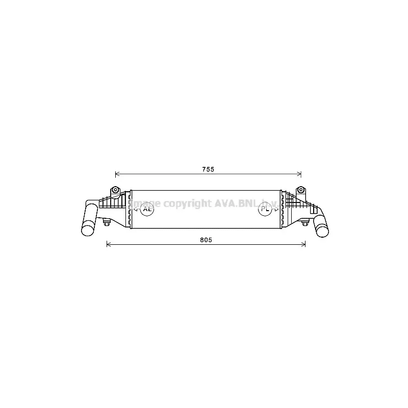 Intercooler, échangeur AVA QUALITY COOLING MZ4267