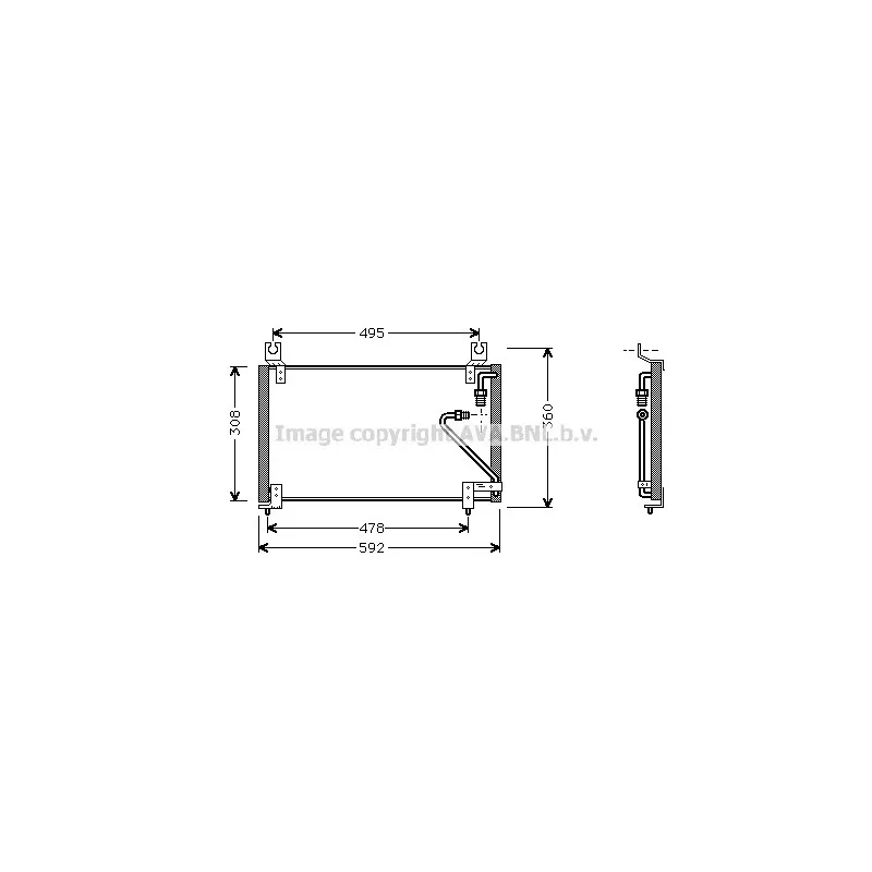 Condenseur, climatisation AVA QUALITY COOLING MZ5102
