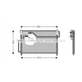 Condenseur, climatisation AVA QUALITY COOLING MZ5107