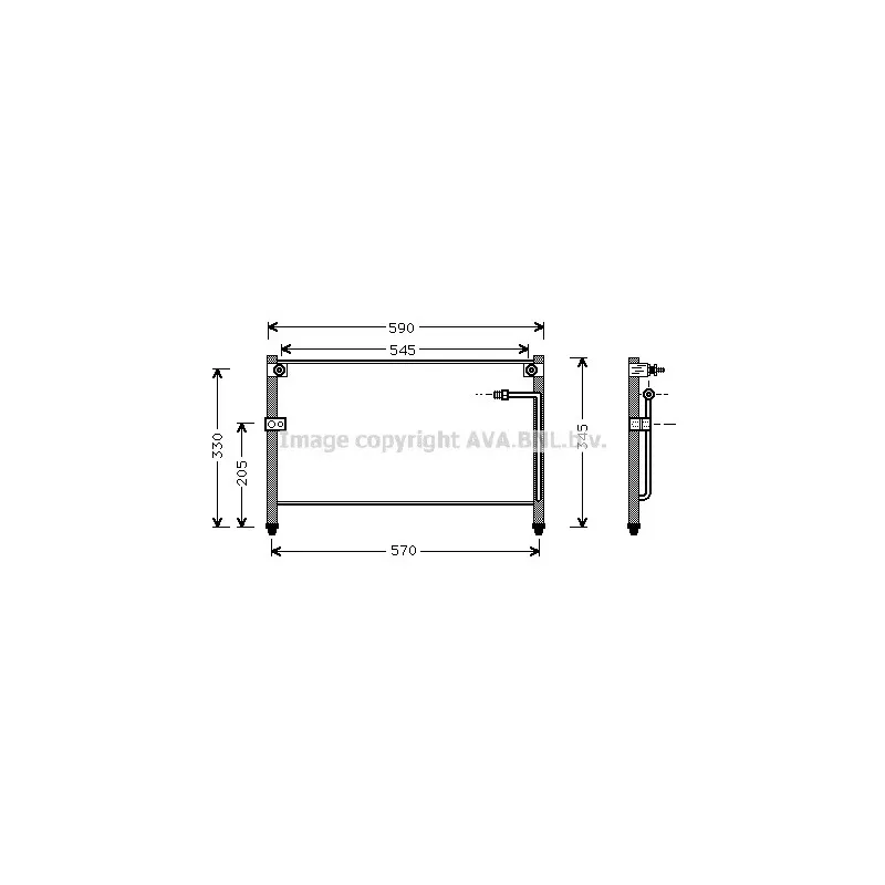Condenseur, climatisation AVA QUALITY COOLING MZ5112
