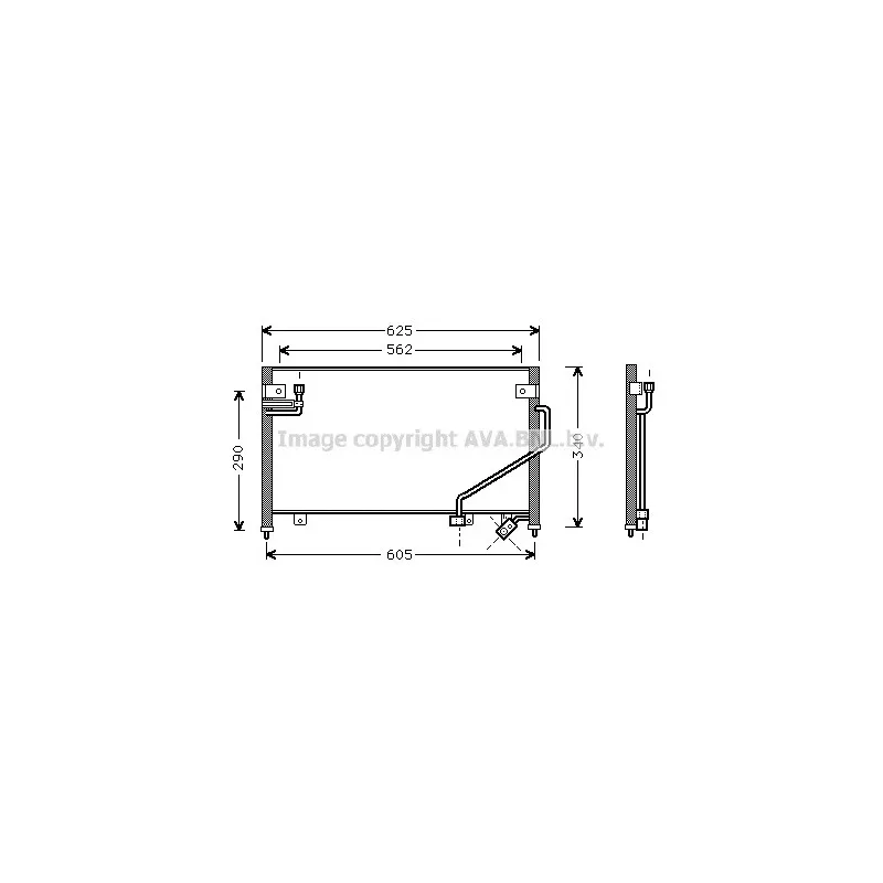 Condenseur, climatisation AVA QUALITY COOLING MZ5120