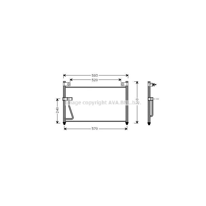 Condenseur, climatisation AVA QUALITY COOLING MZ5126