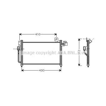 Condenseur, climatisation AVA QUALITY COOLING MZ5155