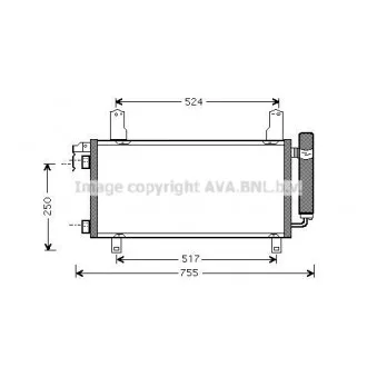 Condenseur, climatisation AVA QUALITY COOLING MZ5157D