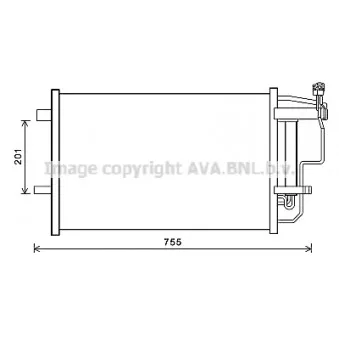 Condenseur, climatisation AVA QUALITY COOLING MZ5242D