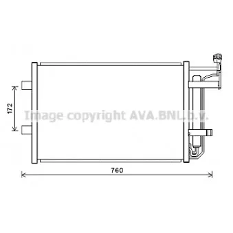 Condenseur, climatisation AVA QUALITY COOLING MZ5252D