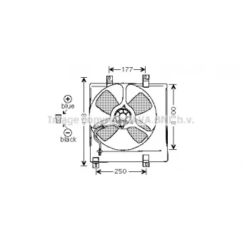 Ventilateur, refroidissement du moteur AVA QUALITY COOLING MZ7504