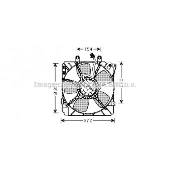 Ventilateur, refroidissement du moteur AVA QUALITY COOLING MZ7512