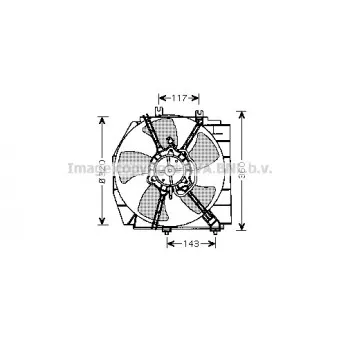 Ventilateur, refroidissement du moteur AVA QUALITY COOLING MZ7514