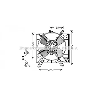 Ventilateur, refroidissement du moteur AVA QUALITY COOLING MZ7516