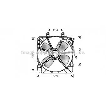 Ventilateur, refroidissement du moteur AVA QUALITY COOLING MZ7518