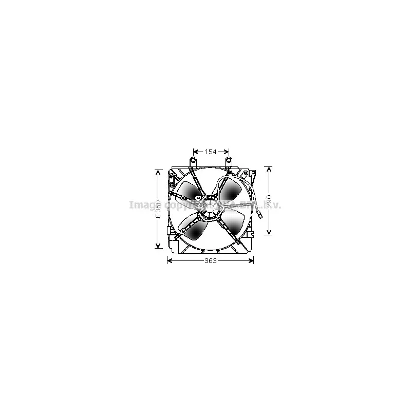 Ventilateur, refroidissement du moteur AVA QUALITY COOLING MZ7518