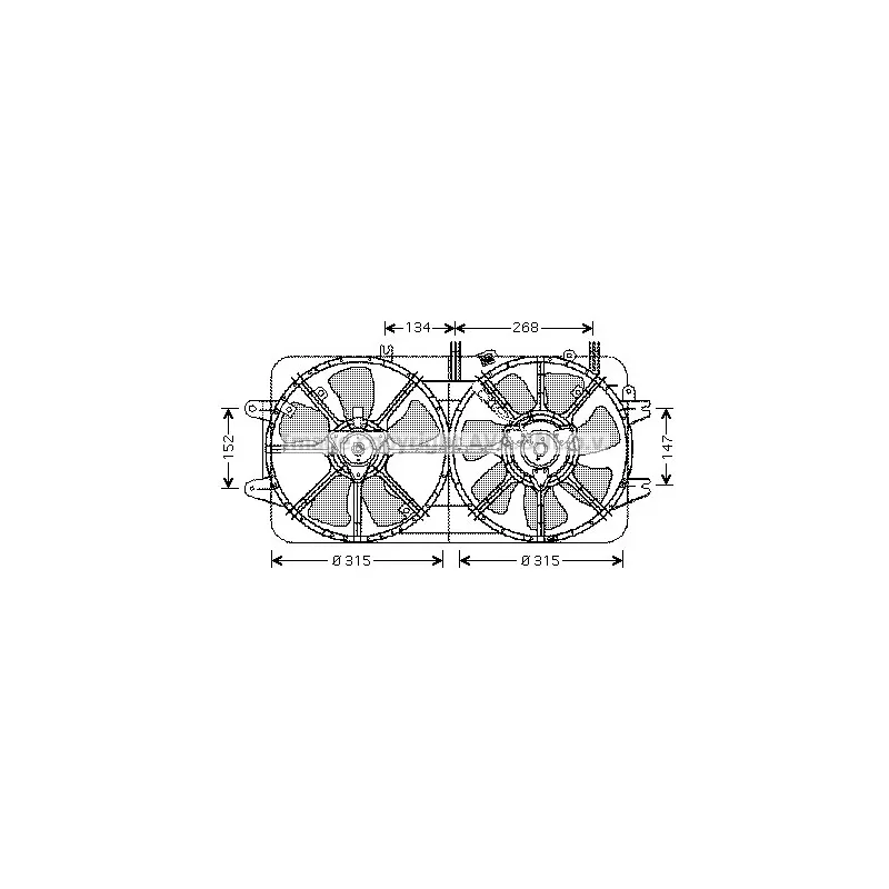 Ventilateur, refroidissement du moteur AVA QUALITY COOLING MZ7519