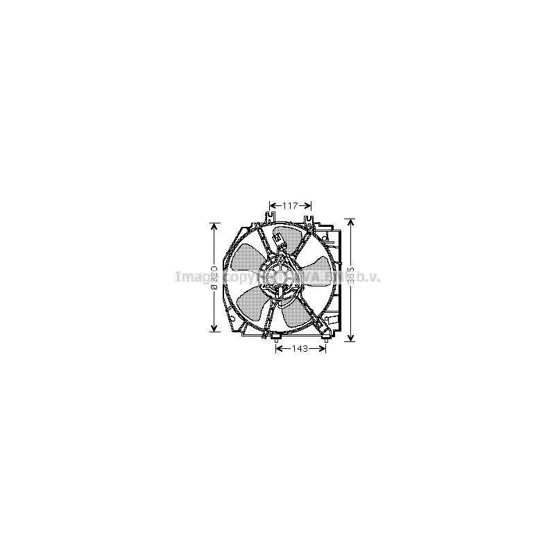 Ventilateur, refroidissement du moteur AVA QUALITY COOLING MZ7521