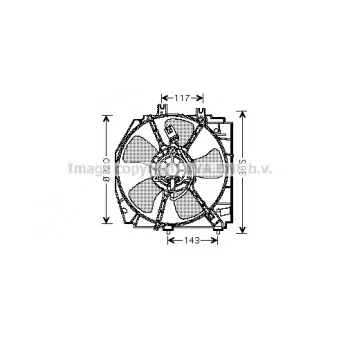 Ventilateur, refroidissement du moteur AVA QUALITY COOLING MZ7522