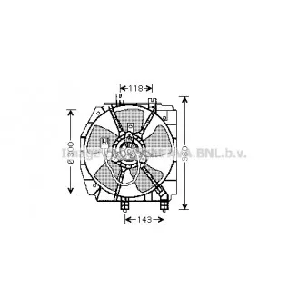 Ventilateur, refroidissement du moteur AVA QUALITY COOLING MZ7523