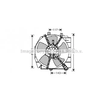 Ventilateur, refroidissement du moteur AVA QUALITY COOLING MZ7526