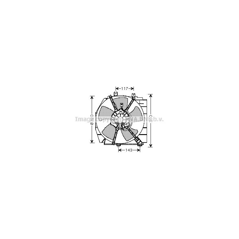 Ventilateur, refroidissement du moteur AVA QUALITY COOLING MZ7526