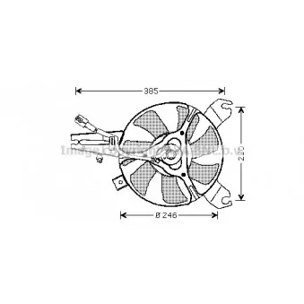 Ventilateur, refroidissement du moteur AVA QUALITY COOLING
