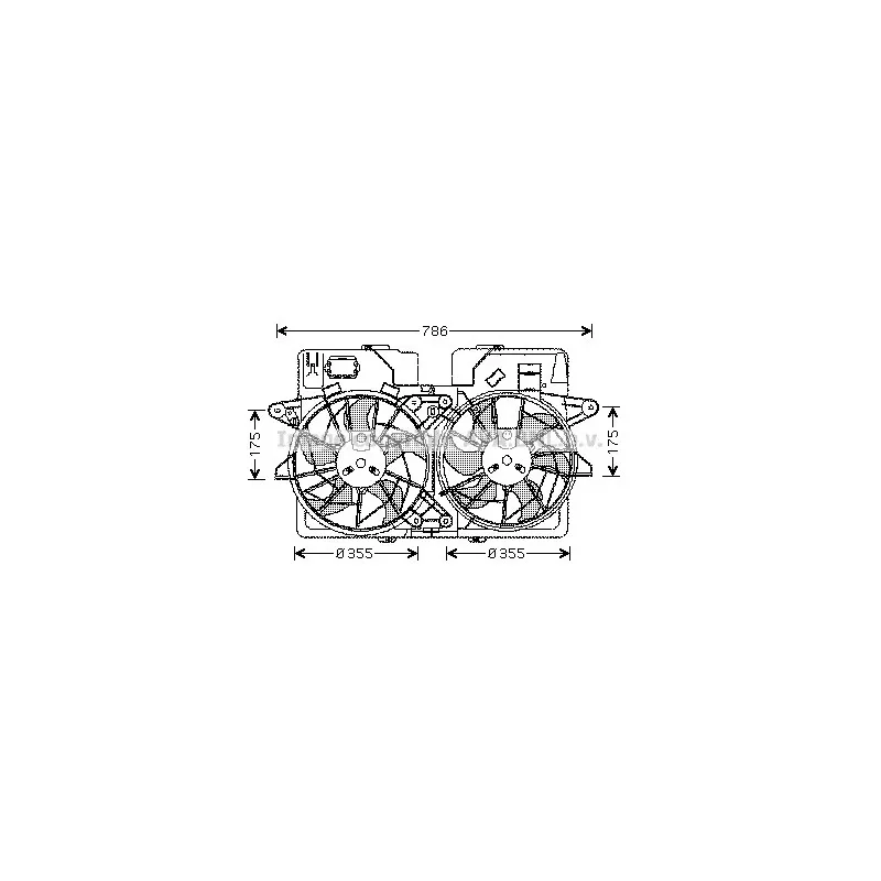 Ventilateur, refroidissement du moteur AVA QUALITY COOLING MZ7532