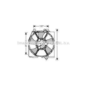Ventilateur, refroidissement du moteur AVA QUALITY COOLING MZ7534