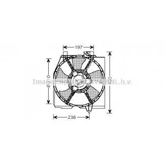 Ventilateur, refroidissement du moteur AVA QUALITY COOLING MZ7535